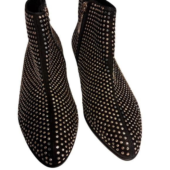 Studded Black Ankle Boots - Picture 1 of 9